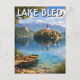 Bledsee Slowenien Postkarte