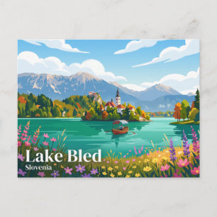 Bledsee Slowenien Postkarte