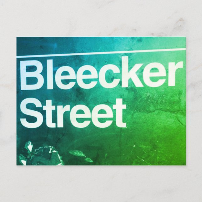 Bleecker Street, Greenwich Village, Manhattan NYC Postkarte (Vorderseite)