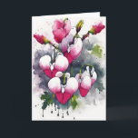 Bleeding Heart - Watercolor flowers Karte<br><div class="desc">Watercolor flowers</div>