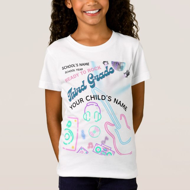 BLEEGRAPHICS: Hallo, dritte Klasse! T-Shirt (Vorderseite)
