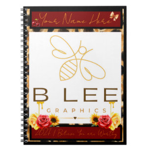 BLEEGRAPHICS   Logo Spiral Notizbuch Notizblock