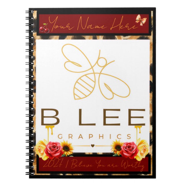 BLEEGRAPHICS | Logo Spiral Notizbuch Notizblock (Vorderseite)