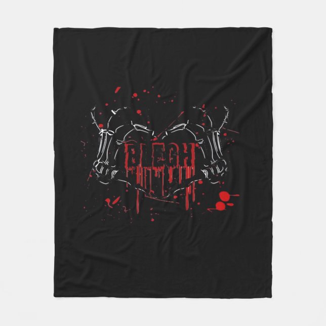 Blegh Breakdown, Skeleton Heart Hands, Emo Band, S Fleecedecke (Vorderseite)