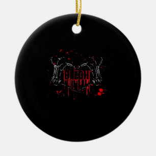 Blegh Breakdown, Skeleton Heart Hands, Emo Band, S Keramik Ornament