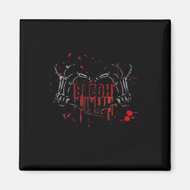 Blegh Breakdown, Skeleton Heart Hands, Emo Band, S Magnet (Vorne)