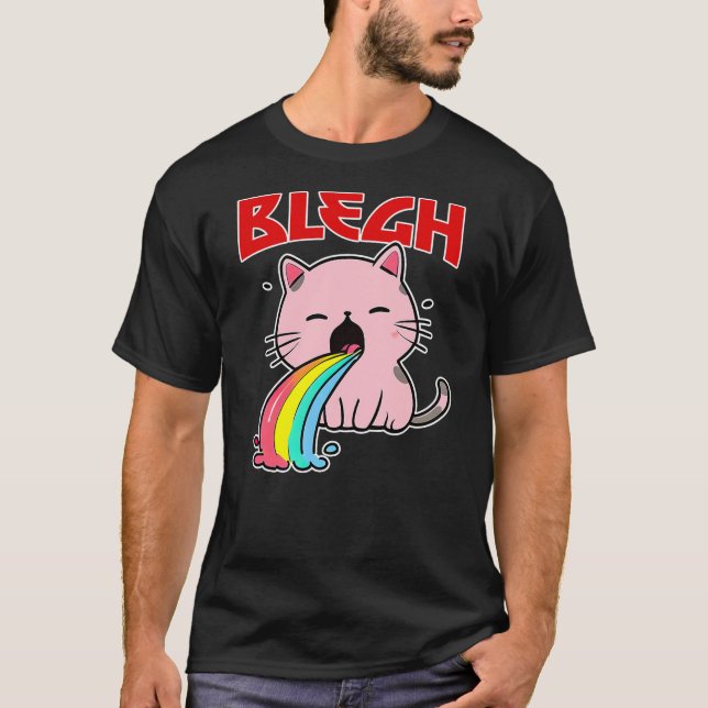 BLEGH Funny death metal cat shirt mosh-pit metalhe (Vorderseite)