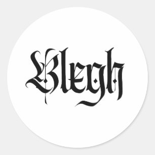 blegh, Metal, Heavy Metal, Punk, Metal-Musik Runder Aufkleber
