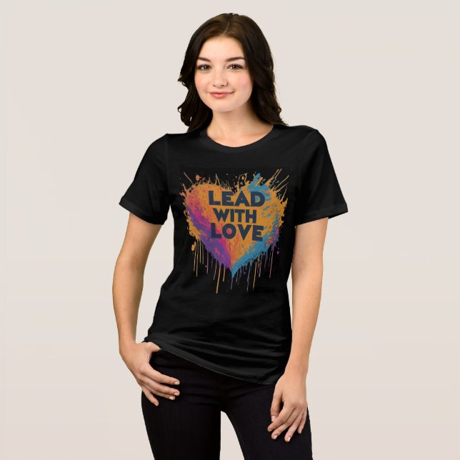 Blei mit Liebe Tri-Blend Shirt (Vorderseite voll)