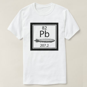 Blei Zeppelin Periodensystem Ordnungszahl Led T-Shirt