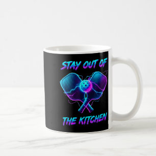 Bleib aus der Küche Pickleball-Spieler-Court Kaffeetasse