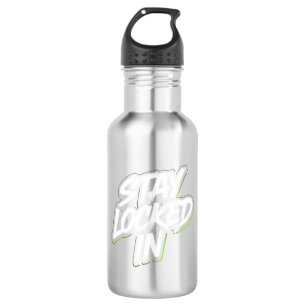 Bleib bei der Stange Gym Motivation Design – Fokus Edelstahlflasche