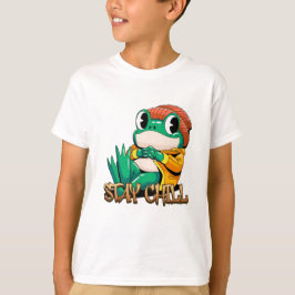 Bleib Chill Frosch – Coole Vibes Grafik T-Shirt