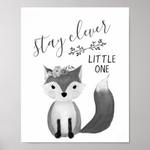 Bleib clever Kinderzimmer-Wandkunst Poster