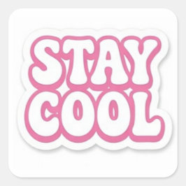 Bleib Cool Aufkleber Minimalistisches Positives Zi