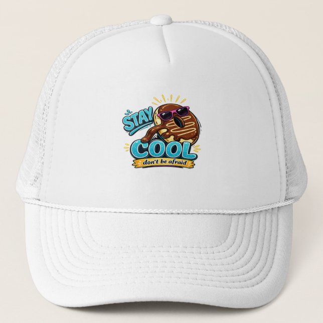 Bleib cool Donut Lustige Mützen Design  (Vorderseite)