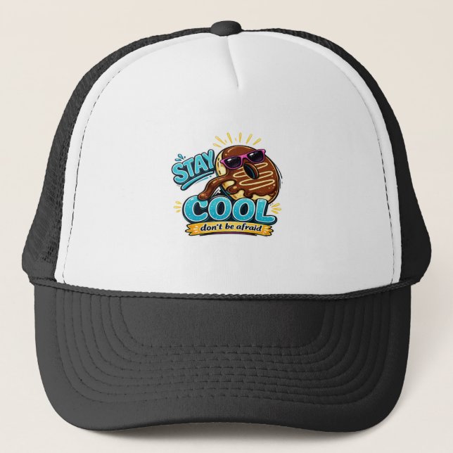Bleib cool Donut Lustige Mützen Design  (Vorderseite)