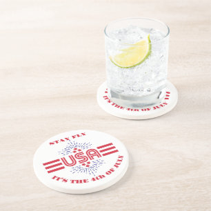 Bleib cool, es ist der 4. Juli Getränkeuntersetzer