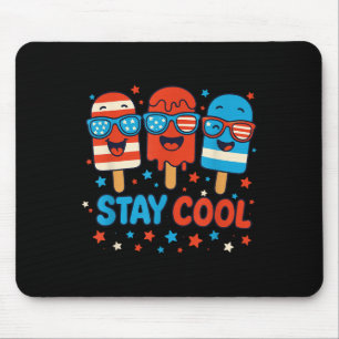 Bleib Cool Popsicle-Shirt Jungen Männer 4. Juli Am Mousepad