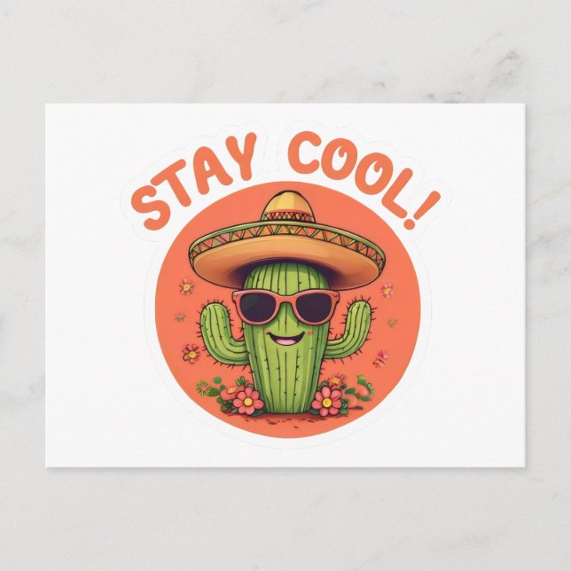 Bleib cool. postkarte (Vorderseite)