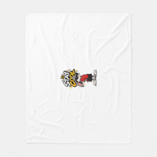 Bleib Cool Street Style Kaninchen Grafik – Lustige Fleecedecke