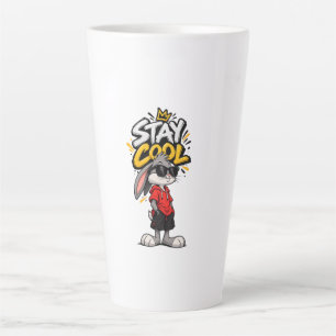 Bleib Cool Street Style Kaninchen Grafik – Lustige Milchtasse