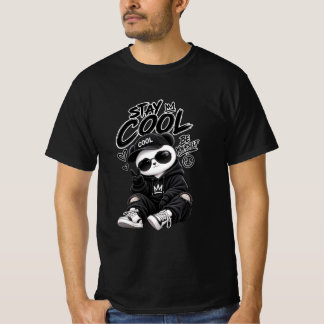 Bleib Cool Süßer Panda Grafik T-Shirt