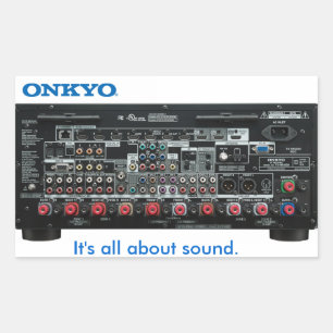 Bleib dran! TX-NR3030 Rechteckiger Aufkleber