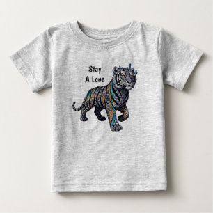 Bleib ein einsamer, verzierter, tribaler Tiger, gr Baby T-shirt