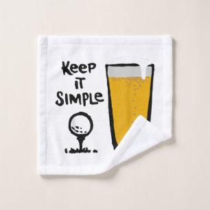 Bleib Einfach Lustiger Golf Bier Waschlappen