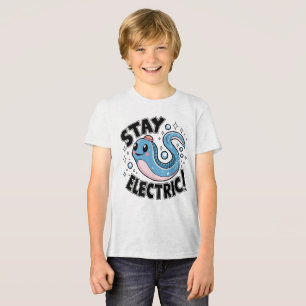 Bleib elektrisch Süßer elektrischer Aal-Design Tri-Blend Shirt