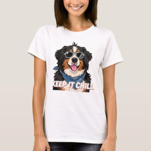 Bleib Entspannt Berner Sennenhund Kunst T-Shirt