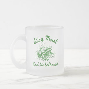 Bleib Feucht und Unbesorgt Frosch-Tasse – Lustiges Mattglastasse
