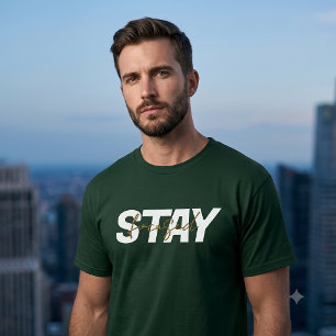 Bleib fokussiert Motivationslehrer Fitnessbekleidu T-Shirt