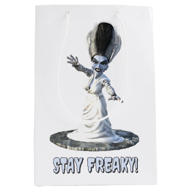 Bleib freakig! Braut von Frankenstein Mittlere Geschenktüte (Vorderseite)