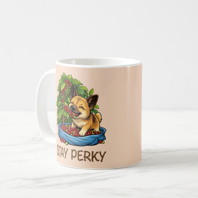 Bleib Frech Süßer Hund Keramik-Kaffeebecher Kaffeetasse (Vorderseite Links)