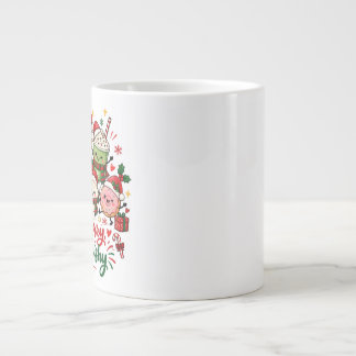 Bleib fröhlich, bleib quetschig Weihnachts-Heiße S Jumbo-Tasse