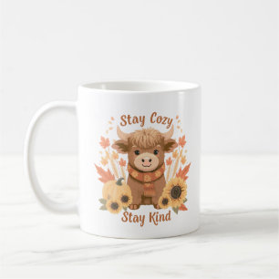 Bleib gemütlich, bleib freundlich Highland-Kuh Her Kaffeetasse