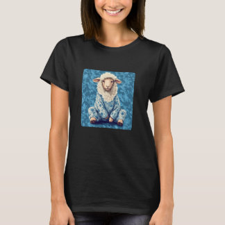 Bleib gemütlich mit einem lustigen Schaf im Schlaf T-Shirt