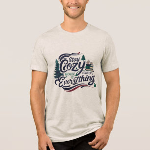 Bleib Gemütlich – Waldlektüre & Fließender Frieden Tri-Blend Shirt