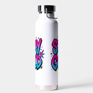 BLEIB GOLD Graffiti Neon Trinkflasche