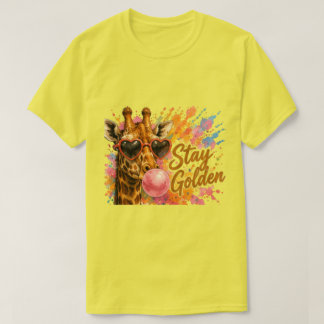 Bleib Golden Giraffe | Süßes Safari-Tier T-Shirt
