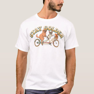 Bleib golden Golden Retriever Französische Bulldog T-Shirt