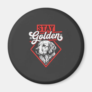 Bleib golden Golden Retriever Hund Magnet
