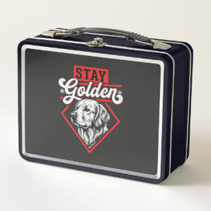 Bleib golden Golden Retriever Hund Metall Brotdose