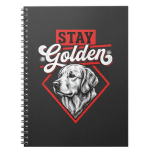 Bleib golden Golden Retriever Hund Notizblock