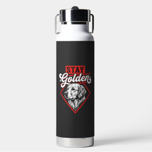 Bleib golden Golden Retriever Hund Trinkflasche