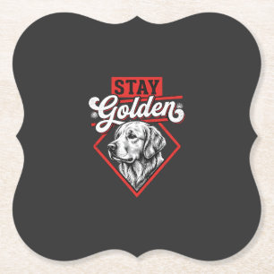 Bleib golden Golden Retriever Hund Untersetzer