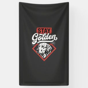 Bleib golden Golden Retriever Retro Hund Banner