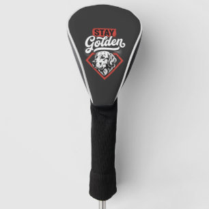 Bleib golden Golden Retriever Retro Hund Golf Headcover